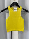 Contrast High Neck Rib Basic