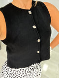 Black Boxy Vest