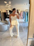 Cream OpenBack Jumpsuit