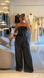 Gray Strapless Jumpsuit
