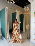 Yellow & Brown Maxidress