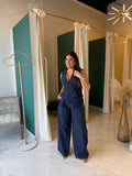 Navy Vest & Pleats Pants