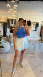 LightBlue Stripe Skort