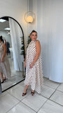 Beige PolkaDots Dress