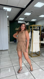 Mocha Linen Sleeveless Romper