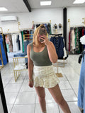 Ivory Printed Skort
