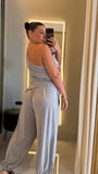 Grey OneShoulder Top & Balloon Pants