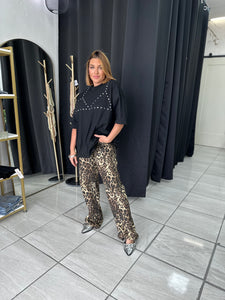 Leopard WideLeg Pants