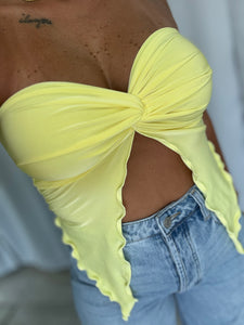 LightYellow FrontTwist Top