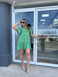 Basil Green Double Sleeve Dress