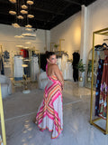 Fuchsia Halter HankyHem Dress