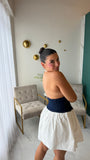 White DarkDenim Corset Dress