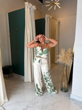 Matcha Leaf Halter Top & Pants