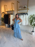 Denim Flower MaxiDress