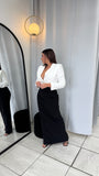 WhiteBlack Long Sleeve & Skirt