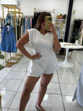 OffWhite Terry RoundNeck Romper