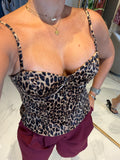 Cheetah Bustier Top