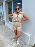 Safari Sleeveless Romper