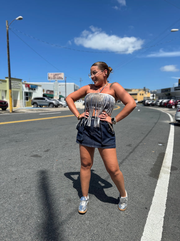 Indigo Denim Skort