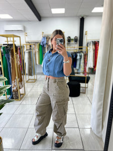 Baggy Camel Cargo Pants