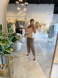 Brown PolkaDots Denim Pants