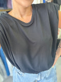 Black ShoulderPads Top