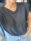 Black ShoulderPads Top
