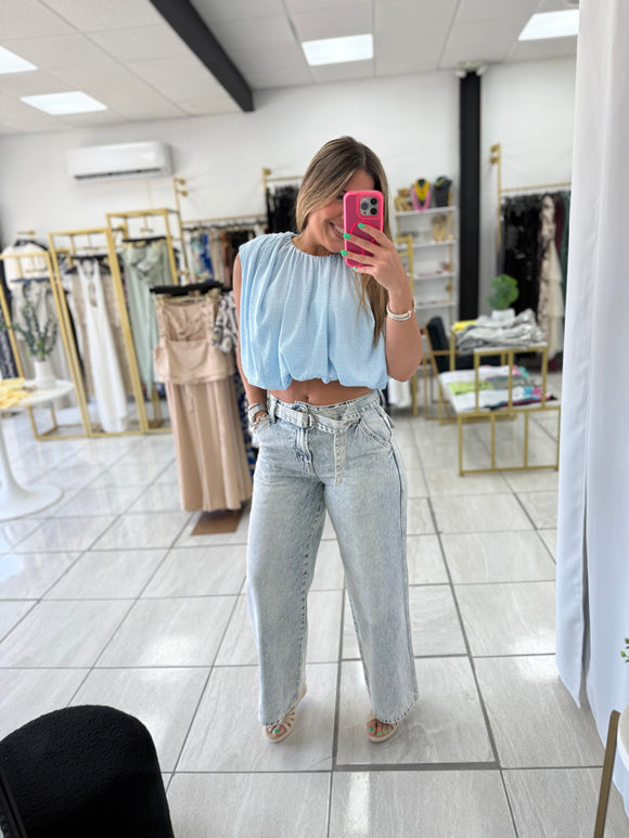 Light Washed Y2K Denim Jeans