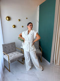 OffWhite Stripes Linen SET