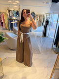 Olive LaceTie Jumpsuit