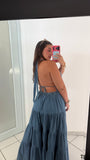 LightDenim Halter Dress