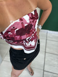 Cherry Bandana Corset Top