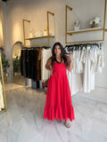 Red Verona TieStrap Dress