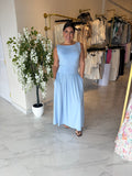 Blue Maxi Knit Dress