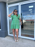 Basil Green Double Sleeve Dress