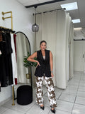 Cow WideLeg Denim Pants