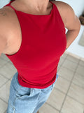 Scarlet HighNeck Top