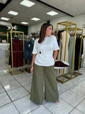 Olive Wide Trousers