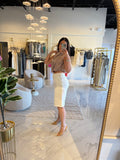 Ivory Pleated LongLine Pants
