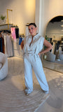 Dove ZipUp Vest & Belted Pants Set