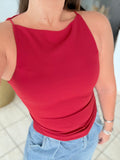 Scarlet HighNeck Top