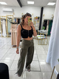 Black Crochet Crop Top