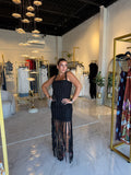 Black Kaia Fringes Set