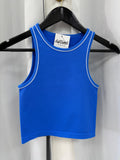 Contrast High Neck Rib Basic