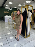 Olive Wrap Romper