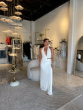 White Halo Cutout Maxi Dress