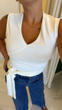 Wrap Front White Top