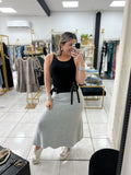 Grey Ankle Knit Skirt