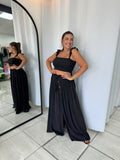 Black Boho Top & Maxi Skirt