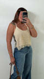 Beige Lace Top